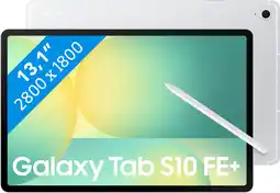 Coolblue Samsung Galaxy Tab S10 FE Plus 13,1 inch 128GB Wifi Zilver aanbieding