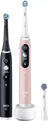 Coolblue Oral-B iO Series 6N Lot de 2 Noir + Rose aanbieding