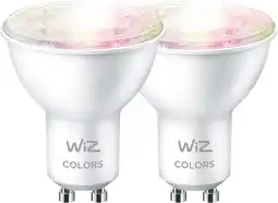 Coolblue WiZ Ampoule Connectée - Lumière Blanche et Colorée - GU10 - Lot de 2 aanbieding