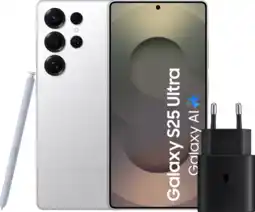 Coolblue Samsung Galaxy S25 Ultra 256 Go Blanc 5G + Samsung Chargeur 25Watts Noir aanbieding