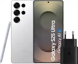 Coolblue Samsung Galaxy S25 Ultra 256 Go Blanc 5G + Samsung Chargeur 25Watts Noir aanbieding