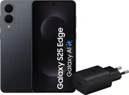 Coolblue Samsung Galaxy S25 Edge 256Go Noir 5G + Samsung Chargeur 25Watts Noir aanbieding