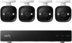 Coolblue Eufy PoE Security System + NVR + E40 Lot de 4 aanbieding