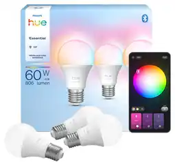Coolblue Philips Hue Essential A60 White and Color E27 Lot de 3 aanbieding