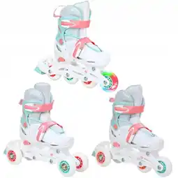 Decathlon Rolschaatsen Verstelbaar 3in1 Wiel Inez Mint/Wit aanbieding