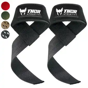 Decathlon Lifting Straps - Powerlifting Straps - Deadlift Straps - Zwart aanbieding