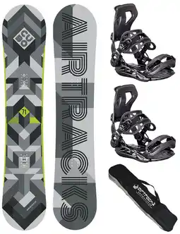 Decathlon Snowboardset Heren Cubo Camber Wide + Master Binding Maat XL + SB Tas aanbieding