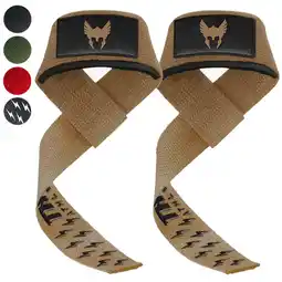 Decathlon Lifting Straps - Extra Grip - Powerlifting Straps - Deadlift Straps - Camel aanbieding