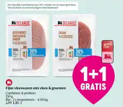 Delhaize Fijne vleeswaren mix vlees & groenten aanbieding