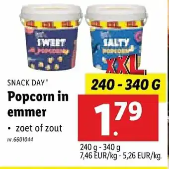 Lidl Popcorn in emmer 240g aanbieding