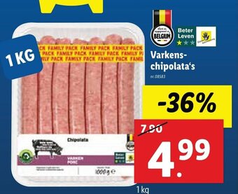 Lidl Varkenschipolata's aanbieding