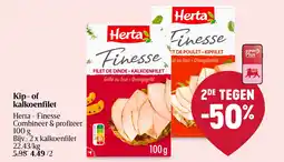 Delhaize Kip of kalkoenfilet aanbieding