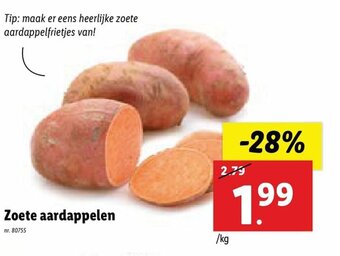 Lidl Zoete aardappelen aanbieding
