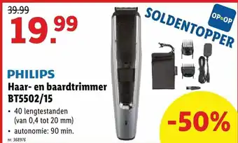Lidl Haar- en baardtrimmer BT5502/15 aanbieding