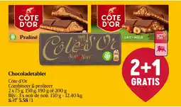 Delhaize Côte d'Or Chocoladetablet aanbieding