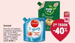 Delhaize Pure Via of Canderel Zoetstof aanbieding