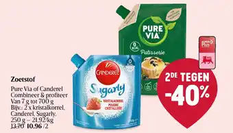 Delhaize Pure Via of Canderel Zoetstof aanbieding