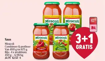 Delhaize Miracoli Saus aanbieding
