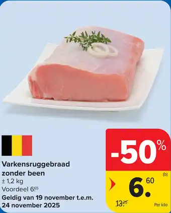 Varkensruggebraad zonder been