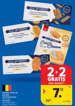 Carrefour Koekjes, wafels en galetten Jules Destrooper aanbieding