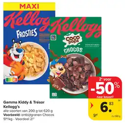 Carrefour Gamma Kiddy & Trésor Kellogg's aanbieding