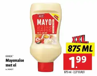 Lidl Kania Mayonaise met ei 875 ml aanbieding
