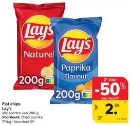 Carrefour Flat chips Lay's aanbieding