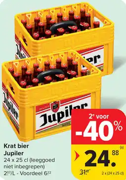 Carrefour Krat bier Jupiler aanbieding