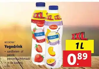 Lidl Milbona Yogodrink 1 L aanbieding