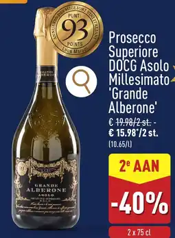 ALDI Prosecco Superiore DOCG Asolo Millesimato Grande Alberone aanbieding