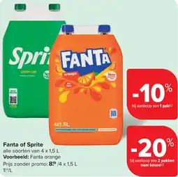 Carrefour FANTA of Sprite aanbieding