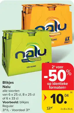 Carrefour Blikjes Nalu aanbieding