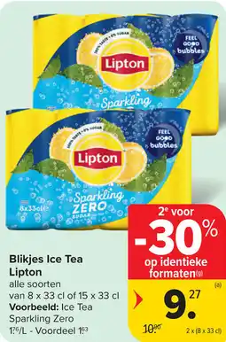 Carrefour Blikjes Ice Tea Lipton aanbieding