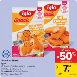 Carrefour Snack & share iglo aanbieding