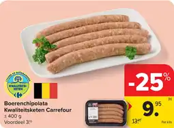 Carrefour Boerenchipolata Kwaliteitsketen Carrefour aanbieding