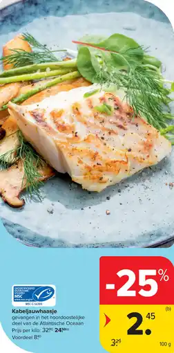 Carrefour Kabeljauwhaasje aanbieding