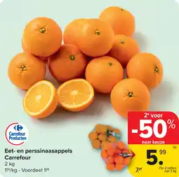 Carrefour Eet- en perssinaasappels Carrefour aanbieding