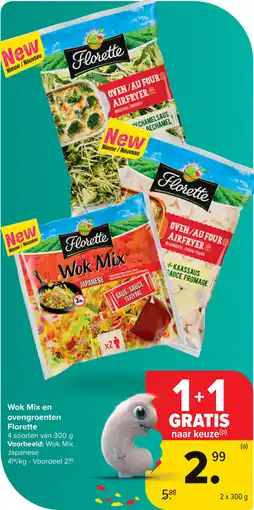 Carrefour Wok Mix en ovengroenten Florette aanbieding