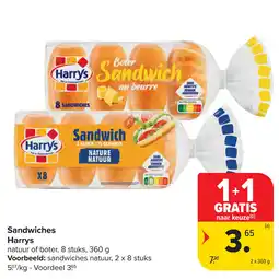 Carrefour Sandwiches Harrys aanbieding