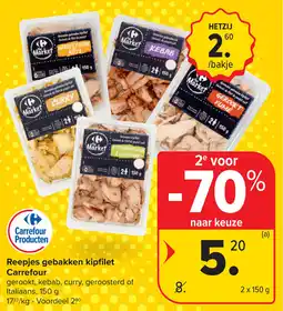 Carrefour Reepjes gebakken kipfilet Carrefour aanbieding