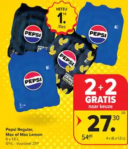 Carrefour Pepsi Regular Max of Max Lemon aanbieding
