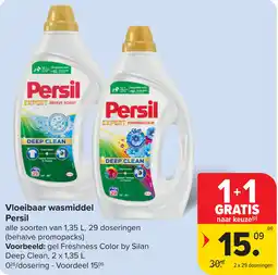 Carrefour Vloeibaar wasmiddel Persil 2 x 29 doseringen aanbieding
