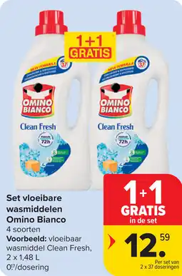 Carrefour Set vloeibare wasmiddelen Omino Bianco aanbieding