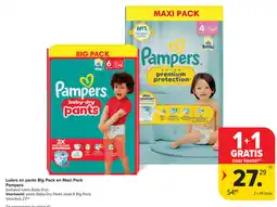 Carrefour Pampers Luiers en pants Big Pack en Maxi Pack aanbieding