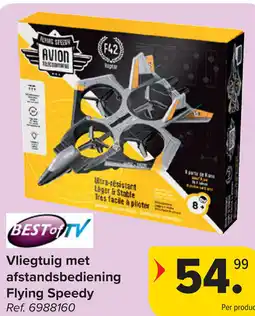 Carrefour Vliegtuig met afstandsbediening Flying Speedy aanbieding
