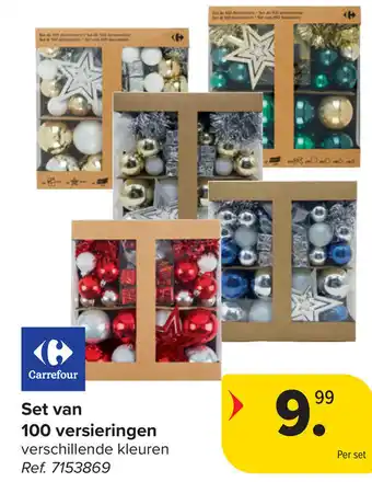 Carrefour Set van 100 versieringen aanbieding