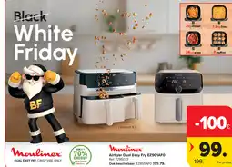 Carrefour Moulinex Airfryer Dual Easy Fry EZ901AFO aanbieding