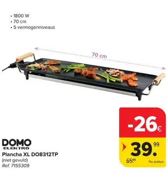 Carrefour Domo Plancha XL DO8312TP aanbieding