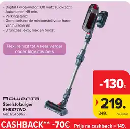 Carrefour Rowenta Steelstofzuiger RH9877WO aanbieding
