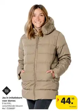 Carrefour Jas in imitatiebont voor dames aanbieding